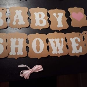 NWOT | Baby Shower Banner Party Decoration Pink Girl